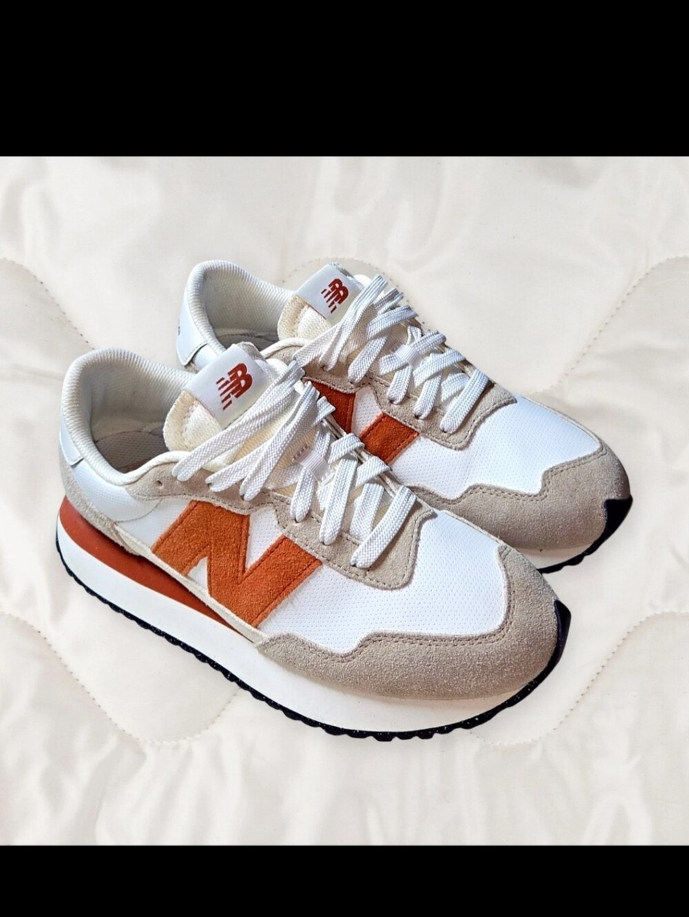 New Balance 237 Mindful Grey Calm Taupe Rust Orange Mens Size 9 MS237RB